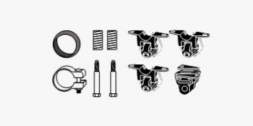 HJS 82 21 6877 Montagesatz Abgasanlage Kompatibel mit CITROËN C3 I Schrägheck FC, FN 1717R8 1726NT