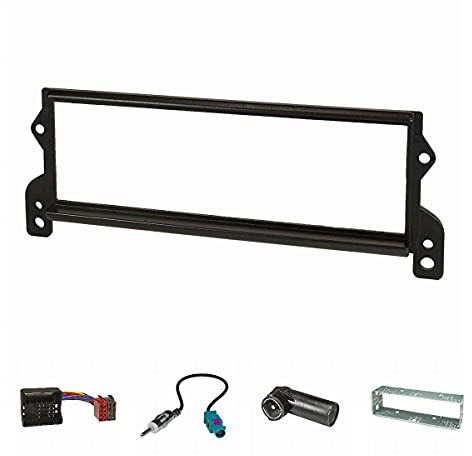 tomzz Audio 2404-032 Radioblende Set kompatibel mit BMW Mini One One D Cooper Cooper S (R50 R52 R53) 2001-2006 Adapter Quadlock Fakra Einbauschacht