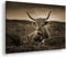deyoli pelziges Rind auf schottischer Landschaft Format: 120x80 Effekt: Sepia als Leinwandbild, Motiv fertig gerahmt auf Echtholzrahmen, Hochwertiger Digitaldruck mit Rahmen