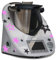 Aufkleber für den Thermomix TM5 & TM6 - Sternenwolke anthrazit rosa
