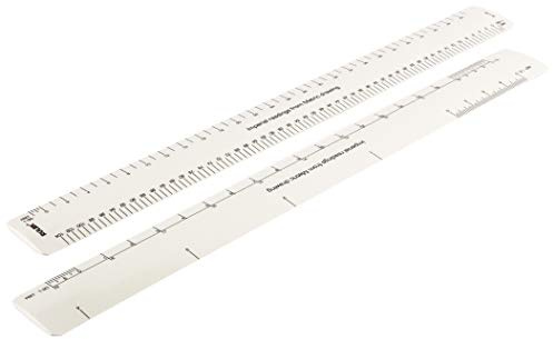 Rulex 30cm 12 inch Flat Oval Conversion Ruler - Imperial Readings from Metric Drawing - UK Manufactured
