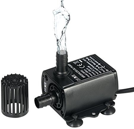 Decdeal Mini Pompe à Eau sans Balais Ultra-Silencieux Submersible Fontaine Aquarium Circulation 400L / H Ascenseur 400cm DC12V 10 W