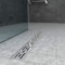 AICA Duschrinne Edelstahl 60 cm, Duschablauf, Bodenablauf Komplettset extra flach, Ablaufrinne mit Siphon, Geruchsstop und Haarsieb - Schlitz
