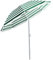 Greenbay 1.8M Green-White Stripes Beach Parasol Garden Patio Camping Sun Shade UV Protection Umbrella with Tilt Mechanism