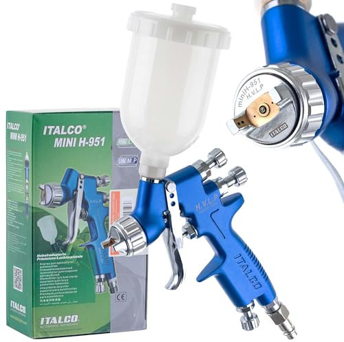 Auarita HVLP Mini H-951 Pistolet pulvérisateur à Technologie Buse de 1,2 mm Durable Capacité de 250 ML pour la Peinture Trois Modes de réglage Très Efficace Bon pour Les matériaux Lourds