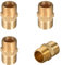 sourcing map 4 Stk. Messing Rohrfitting, Hex Nippel, Außengewinde Rohr 1/4x 1/4 G