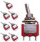 mxuteuk 8 Stück MTS-102 3 Klemme 2 Position SPDT Mini Miniatur-Kippschalter Auto Armaturenbrett Armaturenbrett EIN/EIN 5A 120V 2A 250V