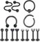 Mayhoop 16G Chirurgenstahl Helix Tragus Ohr Piercing Damen Herren Septum Labret Piercing Lippenpiercing Stud Körperschmuck 13 Stück Schwarz Set