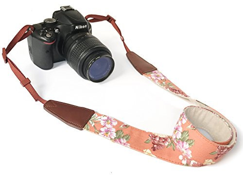 Alled Camera Strap Neck,Camera Strap for Canon Nikon Sony Lumix Kodak Fuji Olympus Dslr Universal,Vintage Soft Comfortable Adjustable Quick Release Camera Shoulder Neck Strap (Cowhide Orange)