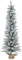Pencil Christmas Tree Artificial Snow Covered Green Pine Jute Fabric Base 1.5m