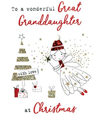 Irresistible Great Granddaughter Christmas Greeting Card Embellished Cards XIR005