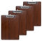 Uquelic Porte Bloc A5 Avec Pince - Lot de 4 - Planchettes à Pince, Porte Document A5 Avec Clip à Profil Bas | Porte Bloc Pour Bureau, Salle de Classe, le Restaurant (Couleur café)