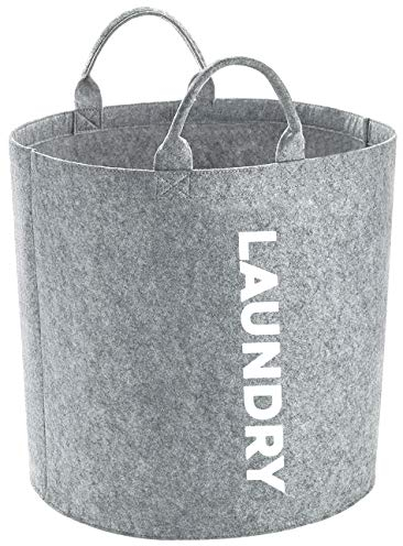 Hippowarehouse Laundry (Printed vertical) Name Toys and Teddies Basket Babies Kids bedroom Foldable Storage Premium Felt 20 Litre or 50 Litre