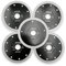 DT-DIATOOL Disque à Tronçonner Diamante 5 Pièces 125 mm Lame de Scie avec X Maille Turbo pour Porcelaine Tuile Marbre Céramique Granit