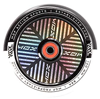 MGP MADD Gear Stunt Scooter Aluminium Ersatzrollen Rolle Wheel 120 mm ABEC 11 (ABEC 9 schwarz/weiß)