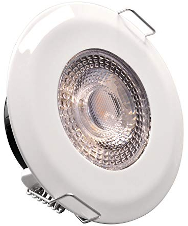 max K O M F O R T 12x LED Bad Einbaustrahler IP44 Ultraflach 5 Watt Weiß 230V Rund warmweiß Deckenstrahler Spot Deckenspot Lumena