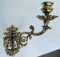 Wandleuchter Antik Kerzenhalter Klavierleuchter Messing Schwenkbar verziert Wandapplik 23cmx 9 cm Wandkerzenleuchter Gold Wandkerzenhalter SA 221