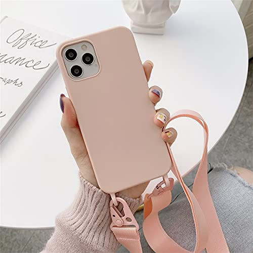 Rokmym Handykette Hülle kompatibel mit iPhone 13 Pro Max Nylon Schultergurt Weich Silikon Handyhülle mit Stylische Band Kordel zum Umhängen Schutzhülle Case Cover für iPhone 13 Pro Max.