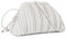 Clutch-Geldbörse und Knödeltasche für Damen, Designer-Wolken-Handtasche und gerüschte Tasche mit abnehmbarem Schultergurt, weiches PU-Leder, Weiß