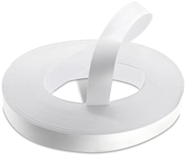 WoodPress® 30 mm Mélamine Blanc Perle Bande de Chant en Placage Préencollé – Rouleau de 50 m – Application à Repasser