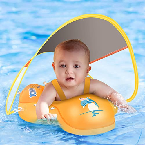 LAYCOL Schwimmring für Babys, Schwimmring, für Babys, Schwimmring, für Kinder, 3 bis 36 Monate (Orange, S)