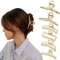 6x Grande Pince à Cheveux Antidérapantes, Barrettes Pince à Cheveux en Métal Doré, Clip de Griffe de Cheveux, Épingle à Cheveux pour Cheveux Épais ou Mince, Accessoires Cheveux Mode pour Femme Fille