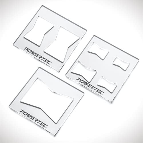 POWERTEC 71728 Kit modello intarsio farfalla | Router e pezzi decorativi per la lavorazione del legno - Set da 3 pezzi