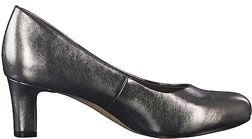 Jana Damen Pumps Elegant Kleiner Absatz Weite H Mehrweite, Silber (Pewter), 40 EU