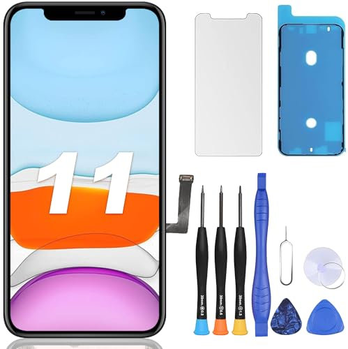 ZOETEC Bildschirm Ersatz für iPhone 11, 6,1 Zoll LCD-Display 3D Touch Screen Digitizer Montage mit gehärtetem Glasschutz und Werkzeuge