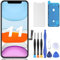ZOETEC Bildschirm Ersatz für iPhone 11, 6,1 Zoll LCD-Display 3D Touch Screen Digitizer Montage mit gehärtetem Glasschutz und Werkzeuge