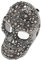 Aeun Totenkopf-Brosche, Nickelfreie Totenkopf-Brosche für Halloween, Schwarz, Kunststoff