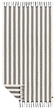 Slowtide Türkisches Strandtuch, ultraleicht, trocknet 3 x schneller als Standard-Handtuch, sandabweisend, mit Kordelzugschlaufe, 100 % nachhaltig angebaute Baumwolle, Cabana, 180 x 96 cm