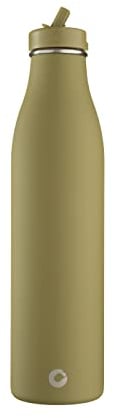 onegreenbottle Evolution Stainless Steel, BPA/BPS Free, Insulated and Leakproof Straw Lid Water Bottle, 1200ml Hot and Cold Drinks - (Mangrove - Skin Finish)