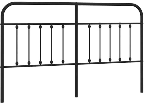 vidaXL Ersatz-Kopfteil Metall Schwarz 160 cm