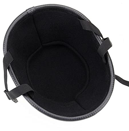 Demi-Casque de Moto, Casque D'équitation Rétro, Casques de Moto (Noir Brillant)