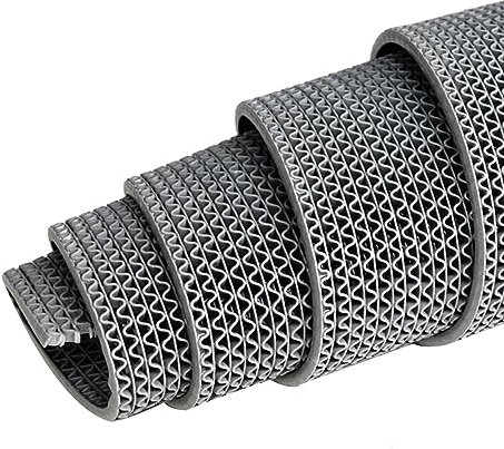 LYXXW Gummimatte Meterware 0.9x1m, 6mm Dick PVC Mesh Hohlmatte Anti-Rutsch Drainage Fußmatten Netz-Hohlgummi-Teppichmatte für Nassbereich Küche Schwimmbad Waschraum Restaurant Garage,Grau