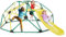 GYMAX Dome Climber with Slide, 2 in 1 Kids Climbing Set, Convenient Grip, Outdoor Indoor Children Climbing Frame for 3-12 Years Old Boys Girls (Green+Yellow)