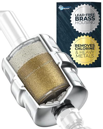 HammerHead Showers® ALL METAL Duschkopffilter - KDF 55 Duschfilter, Hochdruck-Universal-Duschfilter zum Entfernen giftiger Chemikalien - Entfernt Chlor und Schwermetalle - Chrom
