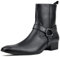 COWSDELLA Stivali da uomo con suola in gomma alla moda Prestazioni Stivali con cerniera Classico Uomo Stivaletti con tacco da 2.2 CD-JY015-016-CQ-R, Tacco basso nero, 43 EU