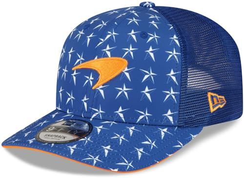 New Era McLaren F1 Racing USA Austin Special Edition Limited Edition Blau Orange Weiß 9FIFTY Trucker Snapback Baseball Cap – Offizielles Formel-1-Merchandise-Produkt, Blau - Austin GP, S/M