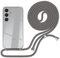 EAZY CASE - Handykette kompatibel mit Samsung Galaxy S24 Kette zum Umhängen für Galaxy S24 Hülle mit Band aus Silikon stoßfeste transparente Handyhülle als Fallschutz in Anthrazit