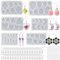 JSTHHTT Kit Bijoux - Moules Silicone pour Résine, Kit Boucle d'Oreille à Fabriquer, Idéal pour Créations DIY