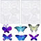 Paquete de 2 moldes de silicona de mariposa 3D, molde de resina epoxi de mariposa, 6 estilos, joyería de mariposa, molde colgante para llavero, aretes, collar, broche, manualidades, regalos de