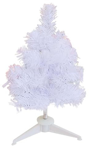 Künstlicher Mini-Weihnachtsbaum, 30,5 cm, künstlicher grüner Tisch-Weihnachtsbaum, Mini-Weihnachtsbaum für Tisch, Zuhause, Büro, Innen- und Außenbereich, Urlaubsdekoration (weiß)