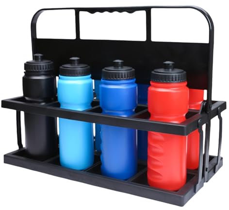 Sports Bottle Holder - Sports Drink Bottle Holder, Foldable Water Bottle Holder | 8 Bottle Folding Carrier Team Water Bottle Holder, Bottle Water Glass Holder