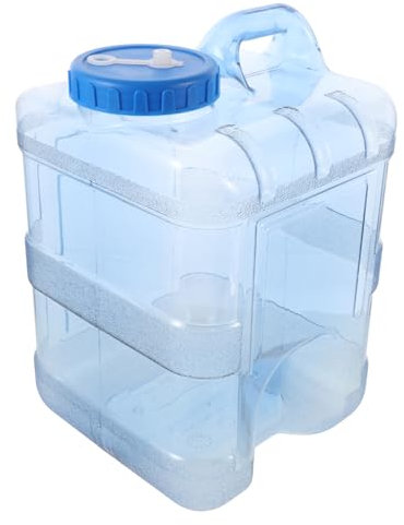 NAMOARLY Camping Lagerbehälter Wasserkanister aus PVC und Pc 15l Tragbarer