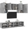 Jiangboyue-3216528 TV-Wohnwand, Betongrau, Holzwerkstoff, 5-teilig