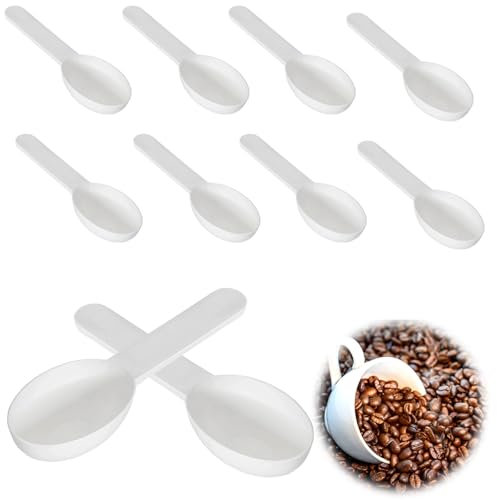 10-Stück Messlöffel Set,Dosierlöffel 30g,Measuring Spoons Kunststoff Rund,Portionierlöffel Milchpulver,Proteinpulver,Zucker,Waschpulver Und Pulver Messlöffel-Set Plastik,Portionierer Kleine Schaufel