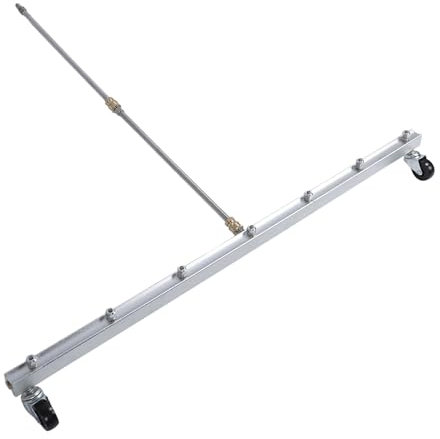 Pressure Water Broom, Stainless Steel Washer Cleaner Power Broom Sweeper for Concrete Driveway Sidewalk Deck Roof Floor (for Undercarriage Cleaner)