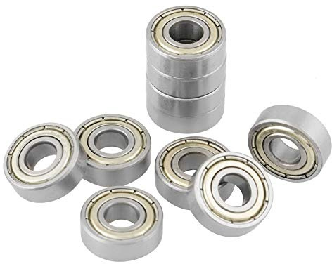 10 Stück Kugellager 696ZZ 6x15x5mm, Mini Kugellager 6mm Innen 15mm Außen, Rillenkugellager 6x15 Kugellager 5mm Dicke, Hochwertig für Werkzeugmaschinen